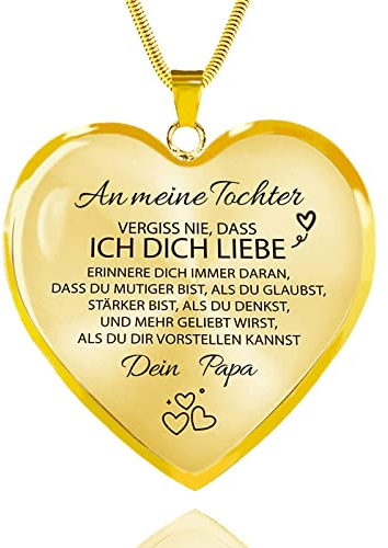 HAYOUWAY Geschenke für Mädchen Tochter Kinder Frauen Kette Herz Personalisierte Ketten Teenager Mädchen Geschenke An Meine Töchter Kette Mutter Vater Tochter Geschenk Geburtstagsgeschenk für Mädche