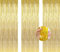 AILEXI 3 Pack 3.2ft*6.56ft Metallic Tinsel Curtains Foil Fringe Shimmer Streamers Curtain Door Window Decoration for Party Supplies - Laser Gold