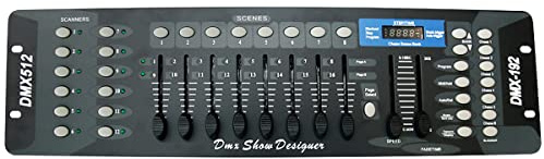 Stage Light DMX192 Controller Console Controller for Stage Party DJ Light DMX Console Disco controller equipment (Blue)
