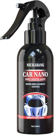 120 ml Spray de revêtement en céramique pour voiture | Kit de cire de voiture pour extérieur | Produits d'entretien pour nettoyage remise à neuf | Agent de revêtement nano hydrophobe anti-rayures