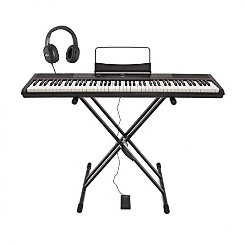 Gear4music Digital Stage Piano mit 88 gewichteten Tasten Pack