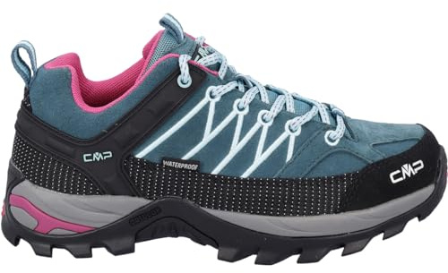 CMP Rigel Low Wmn Trekking Shoes Wp Damen Wanderschuhe, Dunkelblau Hellblau Deep Lake Acqua, 39 EU