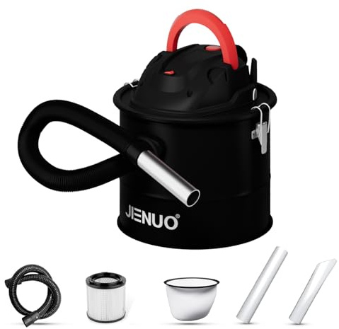 JIENUO Ash Vacuum Cleaner, with Semi Auto Filter Clean and 1000W Powerful Suction, 4 Gallon Ash Vac with Blower Function for Fireplaces, Pellet Stoves, Fire Pits and Grills