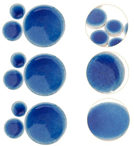 Tesselles Mosaïque en Céramique Bleue, Forme Irrégulière, 1 Paquet