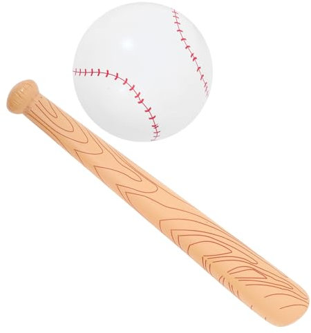 Anneome Aufblasbarer Baseballschläger Leichtes Wiederverwendbares Aufblasbares Sportspielzeug Für Junge Mädchen Outdoorparty Geburtstagsdekoration Inklusive Aufblasbarem Baseballball