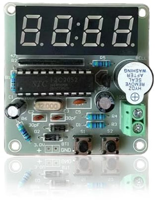 ISolderStore Soldering Practice Kit 4-bit Clock Kit Electronics Kit DIY Kit Soldering Project Soldering Practice Kits Soldering Projects