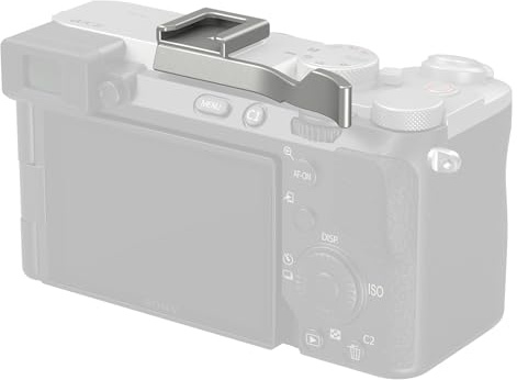 SMALLRIG Daumengriff für Sony Alpha 7C II/Alpha 7CR / Alpha 7C, ergonomisches Design, integrierter Blitzschuh, für Licht, Mikrofon, Gewicht nur 8 g (Silber) – 4818