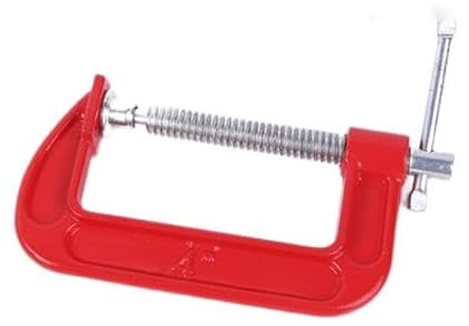 GINLANK 4 morsetti a C rossi da 20 cm, morsetto a G in ferro malleabile, piccoli morsetti a G con maniglia a T scorrevole per la lavorazione del legno e l'edilizia di saldatura