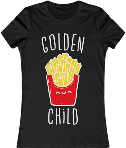 Golden Child A Pach of French Fries - Camiseta para mujer, color negro, Negro, S
