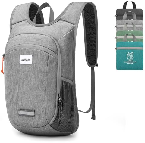 HALOVIE Faltbarer Rucksack Ultraleicht 10L Tagesrucksack Faltbar für Herren Damen Klein Wanderrucksack Daypack Faltrucksack für Wandern Reisen