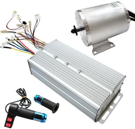 Kit motore elettrico da 3000 W, motore senza brushless, 72 V, kit di azionamento per veicoli elettrici fai da te, con controller senza spazzole e maniglia a farfalla, per scooter elettrici, piccole