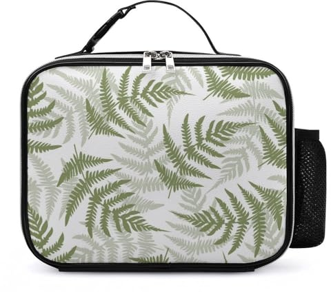 KWQDOZF Tragbare Lunchbox-Tasche mit neuseeländischem Maori-Farn, wiederverwendbar, isoliert, auslaufsicher, für Arbeit und Picknick