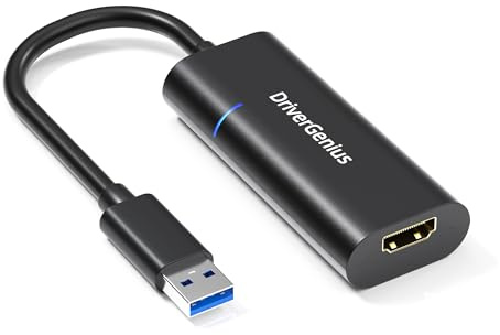 DriverGenius ViewX Uni | Adaptateur USB 3.0 vers HDMI 1080p UGA | Solution Graphique USB pour Productivité (Finance, Comptabilité, Rédaction), Multi-Écrans, Compatible Windows et macOS