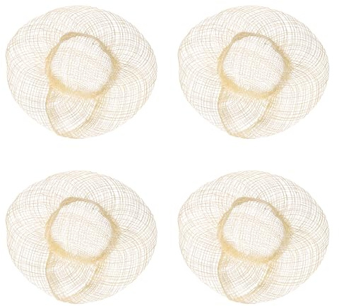 sourcing map 4 mini sombreros de paja, sombreros de paja en miniatura de 5 pulgadas, gorra pequeña natural para casa de muñecas, accesorios de decoración de manualidades, decoración de ropa de casa