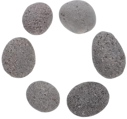 TOBBOMEY Pietre Laviche Naturali Rocce Vulcaniche Pietre per Barbecue in Pietra Lavica Riutilizzabili per Bracieri Gas Patio e Campeggio