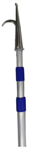 Professioneller Teleskop-Bootshaken – Verstellbare Aluminiumstange mit Haken aus Edelstahl 316 for Anlegen und for Wasserzwecke(1Setx6.5ft)