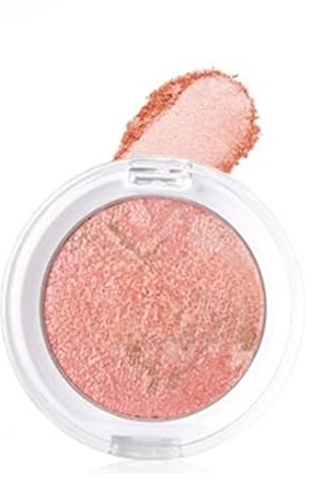 Fard in Polvere Cotto Marmorizzato - Blush Illuminante in Crema e Polvere - Make-up Viso Fard Modulabile (02#)