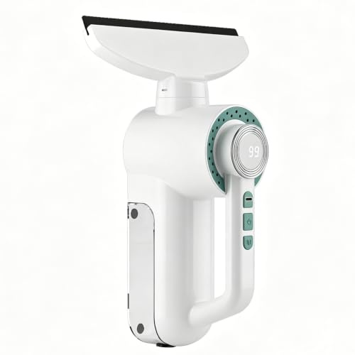 Cordless Window Vacuum Cleaner, Electric Glass Squeegee with Water Absorption, Streak-Free Silicone Scraper for Windows, Showers, and Car Windows green