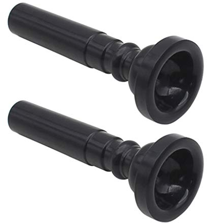 SHESSTILL 2 Stück Schwarz/Weiß Kunststoff-Trompetenmundstück für Trompetenzubehör