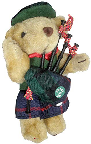 I LUV LTD Musikfigur Teddybär, Schottisches Geschenk für Morrison Tartan Clan, Hergestellt in Schottland