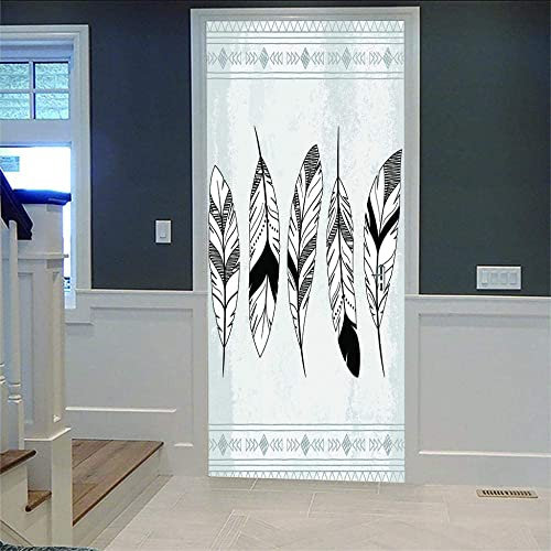 3D Türaufkleber Selbstklebend Türtapete Türfolie Vogelfeder 90 X 200 Cm Selbstklebend Türfolie Poster Tapete Wandtattoo Tür Wandbild Aufkleber Schlafzimmer Bad Büro Hause - Türfoto