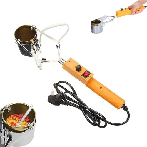 Blysmältande lödkruka, tennlödverktyg, handhållen elektrisk blysmältlödarpottemperatur justerbar till 450 ℃ Tennlödningsverktyg för fiskeviktsformar Metallhängen DIY-hantverk,350w