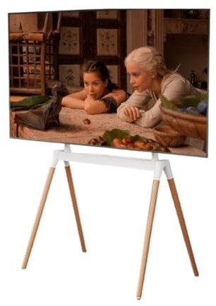 Treppiede regolabile TV Stand per 43 86 pollici LED LCD Schermo Studio Display Stand con 4 Gambe Staffa TV Bianco