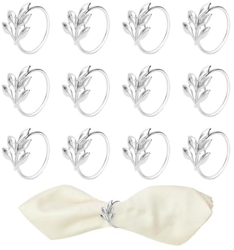 Portatovaglioli,Anelli Portatovaglioli,12 Pezzi Tovaglioli Argento,Anelli Tovaglioli,Anelli Ferma Tovaglioli Da Tavolo,Anelli Per Tovaglioli,Per Matrimonio,Festival,Compleanni,Decorazione Della Tavola