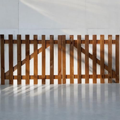 Portail en Douglas double battant, traité classe 3 marron