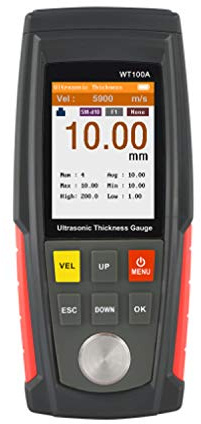 Spessimetro Vernice, Digital Spessore Tester WT100A digitale ad elevata precisione di spessore ultrasonico del tester del calibro del tester