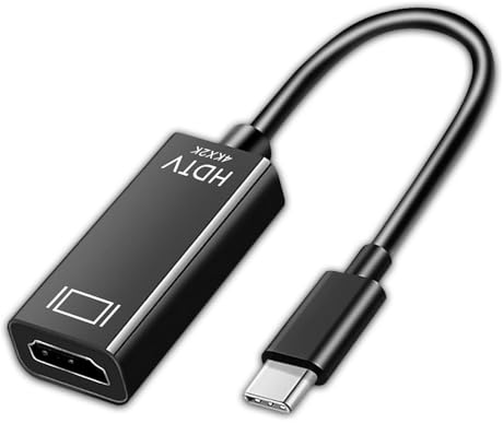 Adattatore USB C HDMI, 4K@30Hz USB C to HDMI, Compatibile con Desktop, Smartphone, Laptop, Tablet, iPhone 16Pro/16Pro Max/16/15, Samsung Galaxy S/Note, Dell XPS, Surface Pro