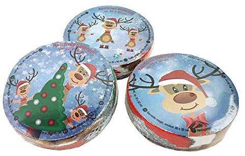 itsisa Magisches Handtuch Rentier Ole (3er Set) Wichtelgeschenk, Adventskalenderfüllung etc.
