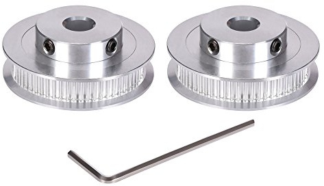 Kingprint GT2-Aluminium-Zahnriemenrad mit 60 Zähnen, 8-mm-Bohrung, für 6-mm-Breite, für 3D-Drucker (2 Stück)