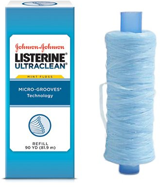 JJO Listerine Ultra Clean Floss 90Yd Spool Ea (No Dispenser)
