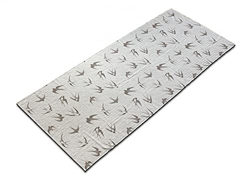 ABAKUHAUS Vögel Yoga-Mattenhandtuch, flying Birds, rutschfeste schweißabsorbierende Yoga Pilates Workout Pad Abdeckung, 64 cm x 178 cm, beige Braun