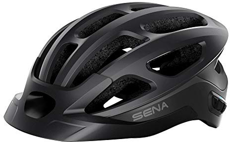Sena R1 EVO Casque de Vélo Connecté, Matte Black, M