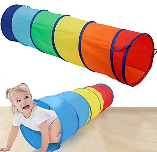 Deuson Kids Play Tunnel for Toddlers Pop Up Crawl Tunnel Playhouse for Boys Girls or Dog Cat Pets Collapsible Children Play Tent Toy for Indoor Outdoor Play Games N