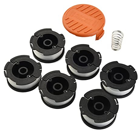 Puupaa Thread Spools, Trimmer Spool Line and Cover for Black and Decker Grass Strimmers for GL280 GL230 GL340 GL425 GL430 GL530 GL540-6 PCS