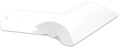 Frau WUNDERVoll® 48 Kissenschachteln matt weiß 15x7,5cm (flach), 300g/ Kissenverpackungen, Pillow box, Faltverpackung, Geschenkverpackung, Gastgeschenk, Adventskalender