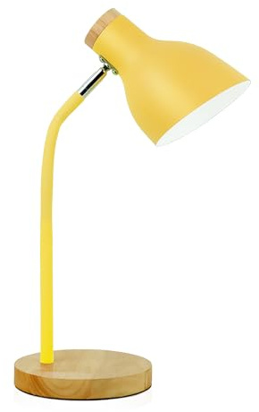 himmel Schreibtischlampe,Einstellbare Metall Tischlampe,Kinder Tischlampe für Schlafzimmer,Wohnzimmer,E27Socket Lesen neben Lampe (gelb)