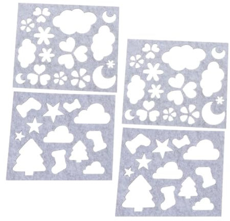 Molde de Fieltro para Bordar para Niños 4 Piezas, Plantilla DIY
