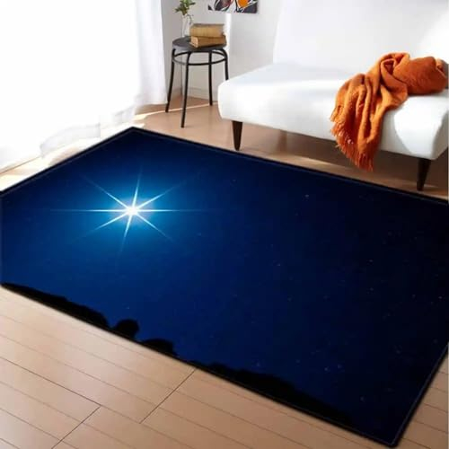 3D Sternenhimmel Planet Weltraum Galaxie Landschaft Kinder Jugendliche Jungen Teppich Schlafzimmer Dekoration Kinderzimmer Wohnzimmer, Krabbelmatte Modern Weichem Flanell Kinderteppiche 200 X -2J5W8D4