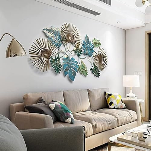 NSTVVEE Wandkunst aus Metall, modernes Dekor, Wanddekoration aus Metall für Zuhause, Wandbehang für Wohnzimmer, Schlafzimmer, Esszimmer, Kunst-Wanddekoration, 130 x 75 cm, Wandbehang-Statu