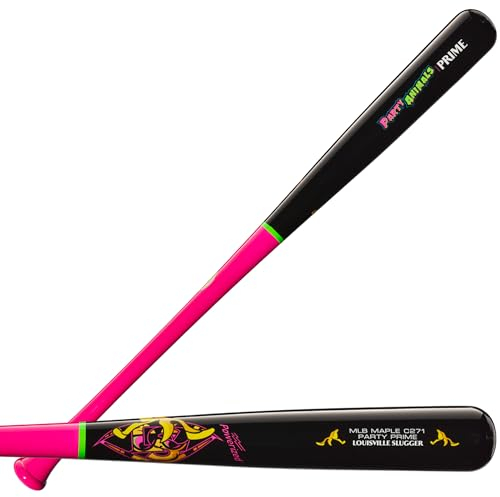 Louisville Slugger Unisex – Erwachsene Pro Prime Maple Baseball Bats Baseballschläger aus Holz, Knallpink (Hot Pink)/Schwarz, 33