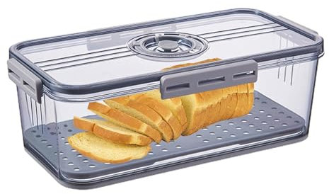Bread Containers Storage Bread Storage Container Lid Air Valve Keeper Box