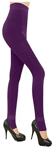Strumpfhosen Ohne Fuß Damen Grosse Grössen, Thermal Leggings Women Winter, High Waist Abnehmen Winterstrumpfhose Damen Gefüttert Stützstrumpfhose Fauler Lässig Fitness Leggings Damen Gym