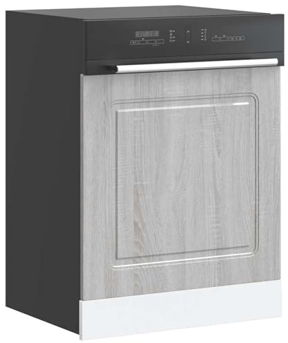 Gecheer Panneau pour lave-vaisselle Kalmar Gris Sonoma 60 x 1,5 x 67 cm