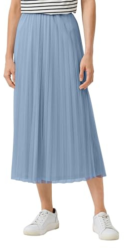 s.Oliver Plissierter Midi-Meshrock mit Jerseyfutter