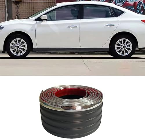SZMBHSD Tira anticolisión para faldón Lateral de Coche, Tira Decorativa autoadhesiva de 1 m, modificación de carrocería antiarañazos, para Renault Clio Zoe Megane(E-Tech)
