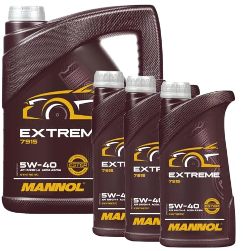 8L MOTORÖL MANNOL ÖL EXTREME 5W-40 MN7915-5 für MB VW OPEL RENAULT PORSCHE FIAT MOTORENÖL + INSPEKTIONSAUFKLEBER